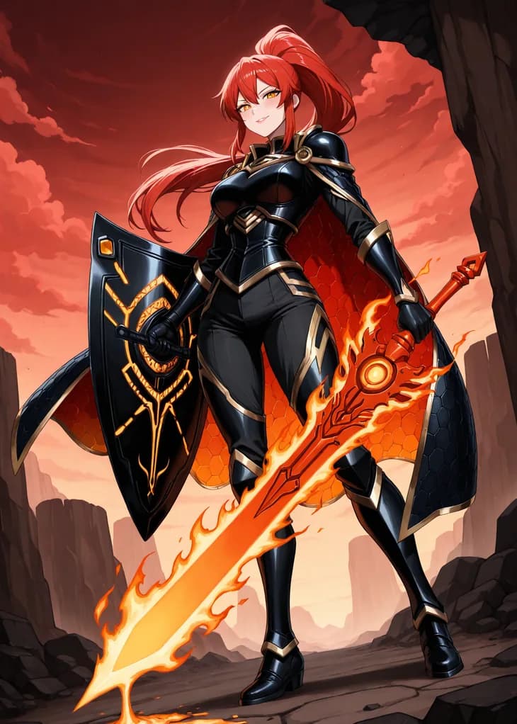 Pyrrha, Epic Guardian of the Ignara hive — Hive TCG card art